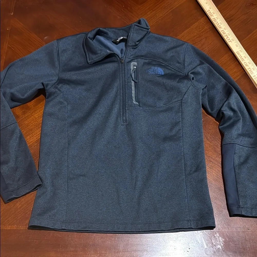 The North Face Lightweight 1/2 zip light canyonlands jacket navy fleece